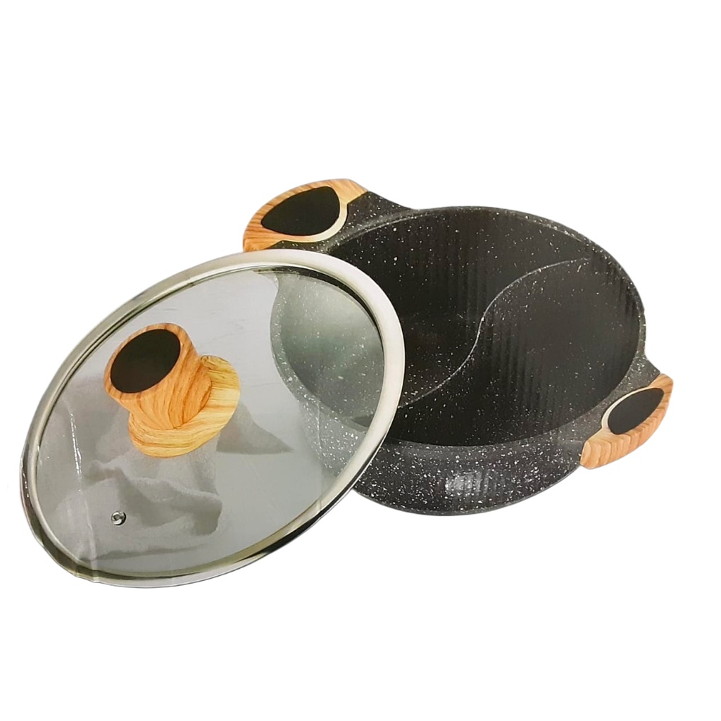 1086-38 N/S MANDARIN DUCK POT 24CM (DIVIDED)