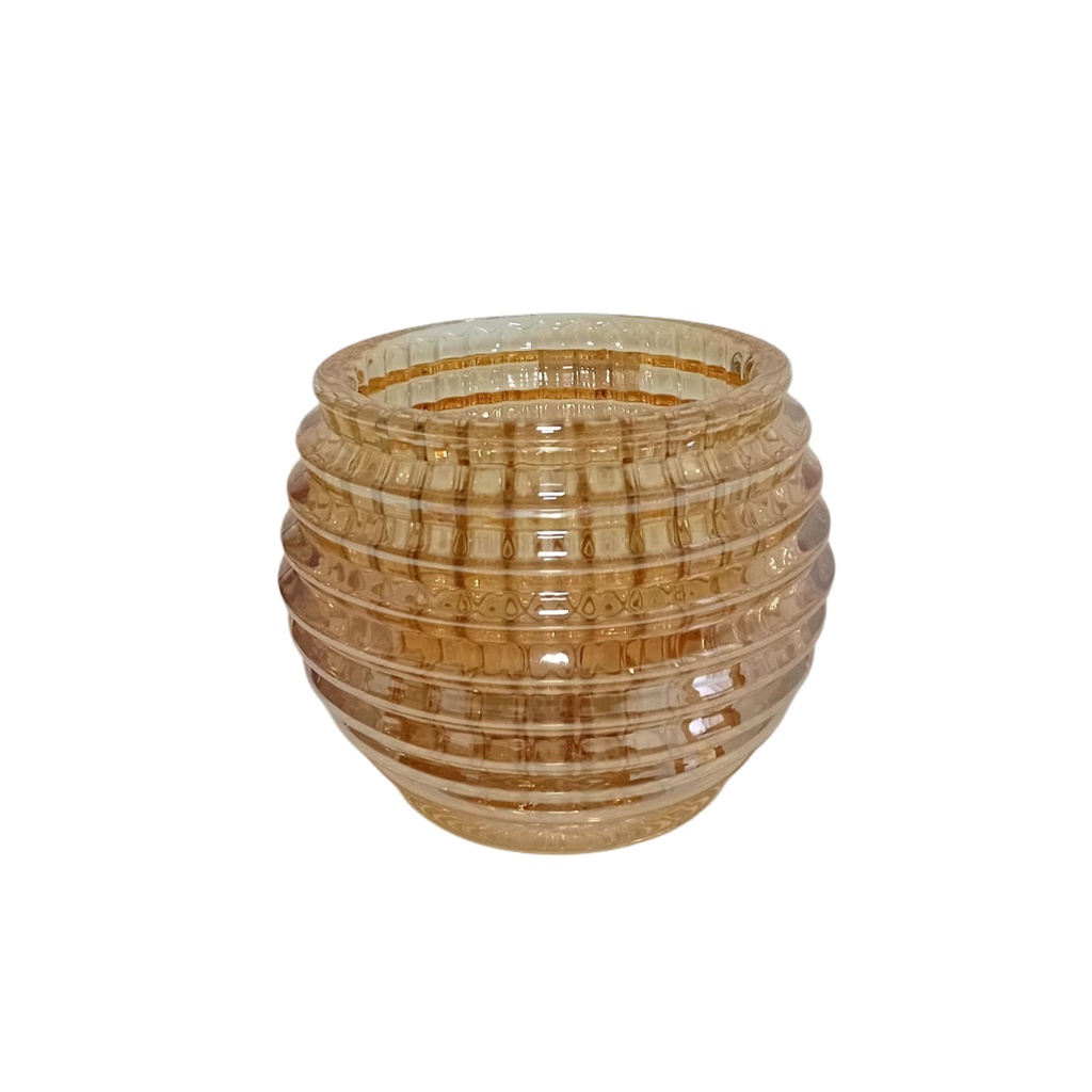 DSHP133-110/L1HA-GOLD GLASS VASE