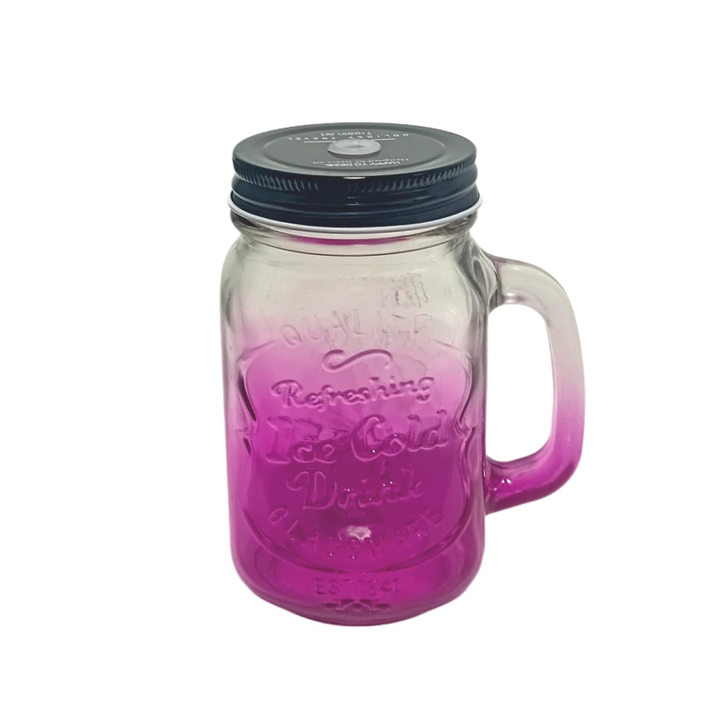 [1043369] MP-300-4 GLASS MASON JAR 425ML (HEIGHT 13CM DIAMETER 6.5CM)