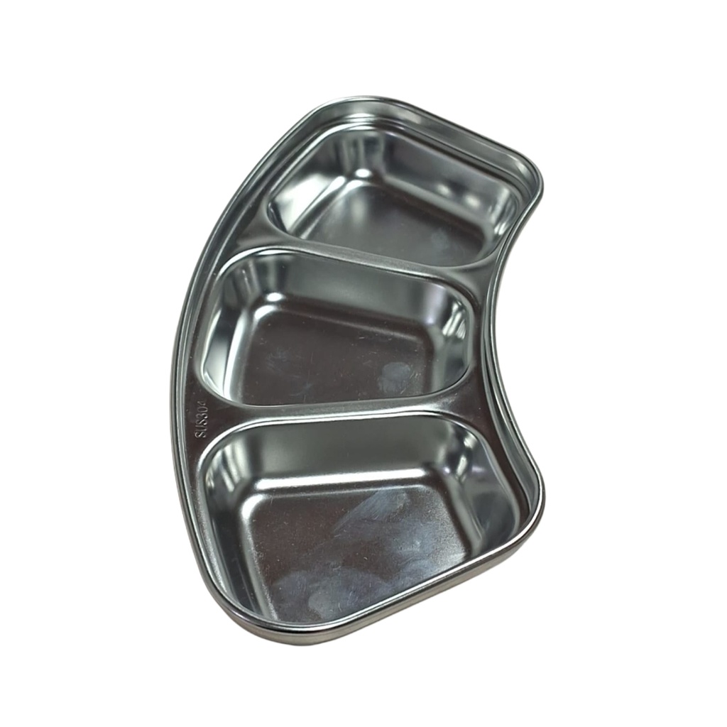 [1043449] TR-462 S/S SAUCE DISH 304 3 GRID