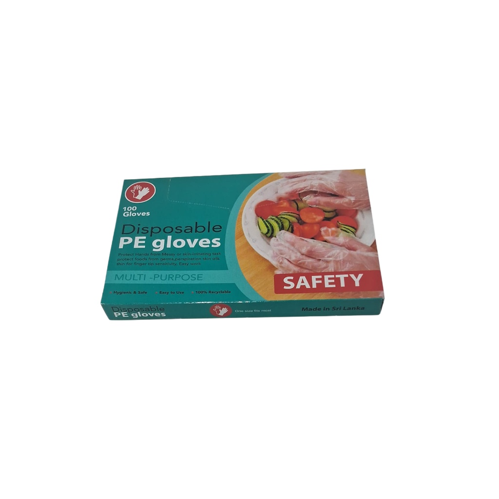 DISPOSABLE PE GLOVES 100PCS