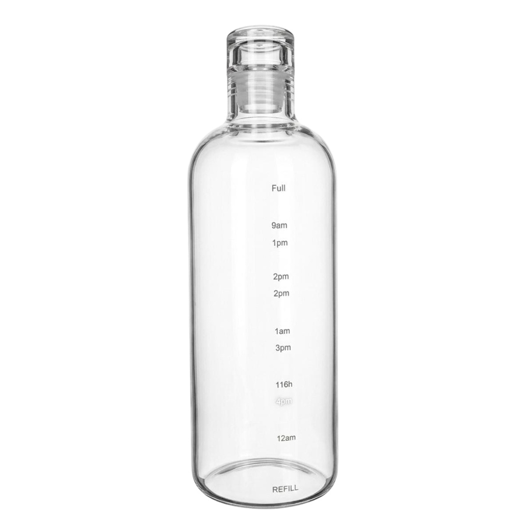 [1043657] 1156-14 GLASS WATER BOTTLE 500ML Height 22CM,Diameter 3.5CM