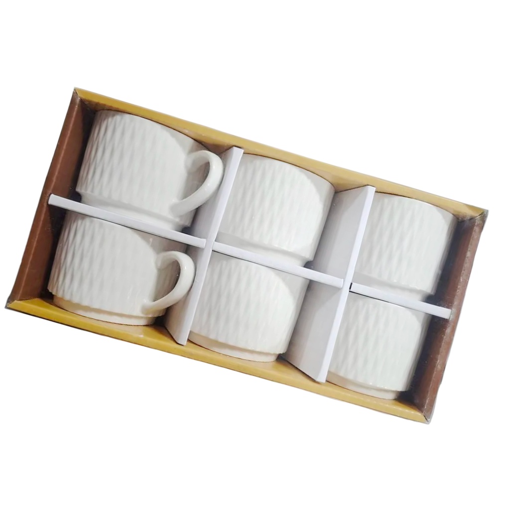 [1043689] 0071-6 CERAMIC CUP 6PCS AST DESIGN