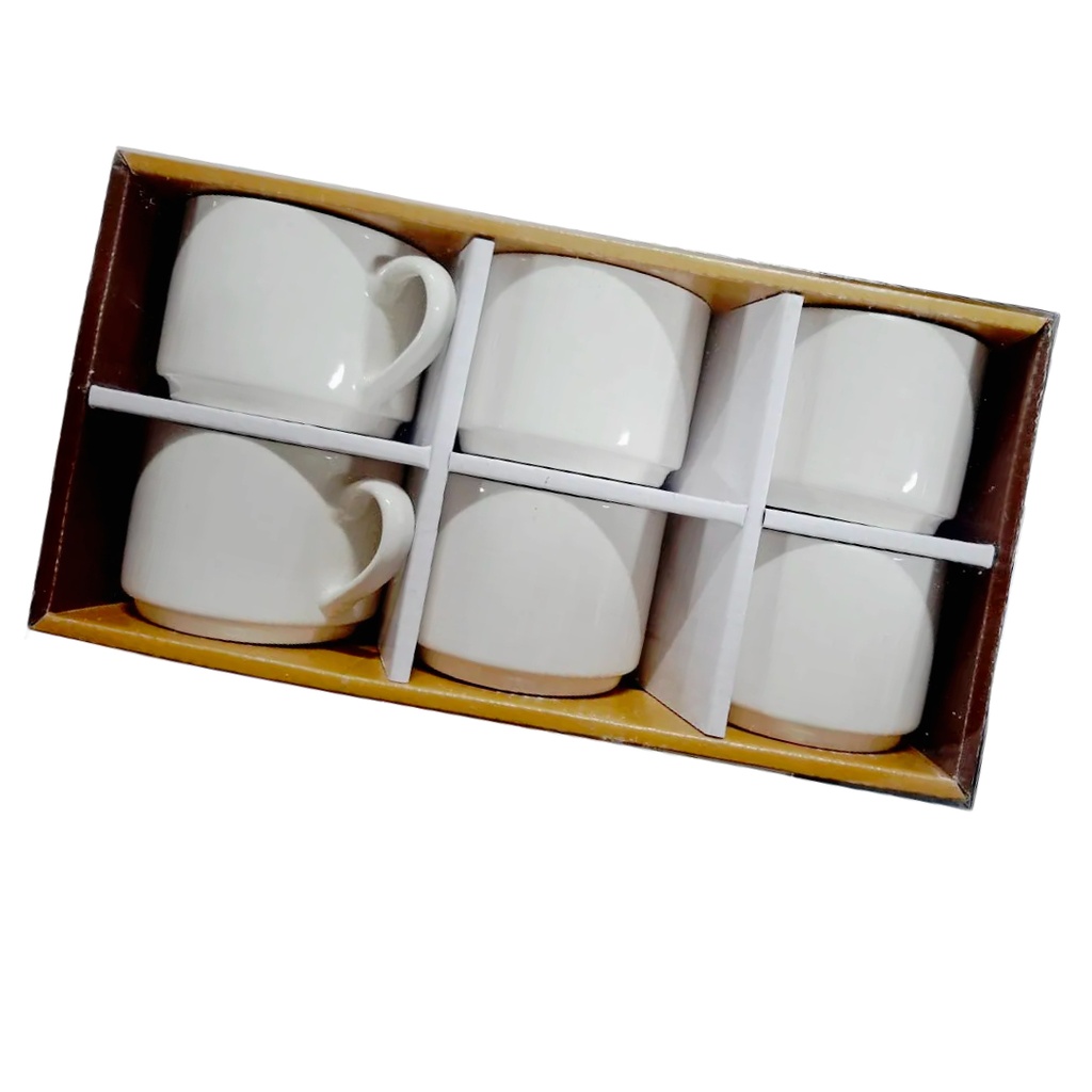 [1043690] 0071-7 CERAMIC CUP 6PCS PLAIN