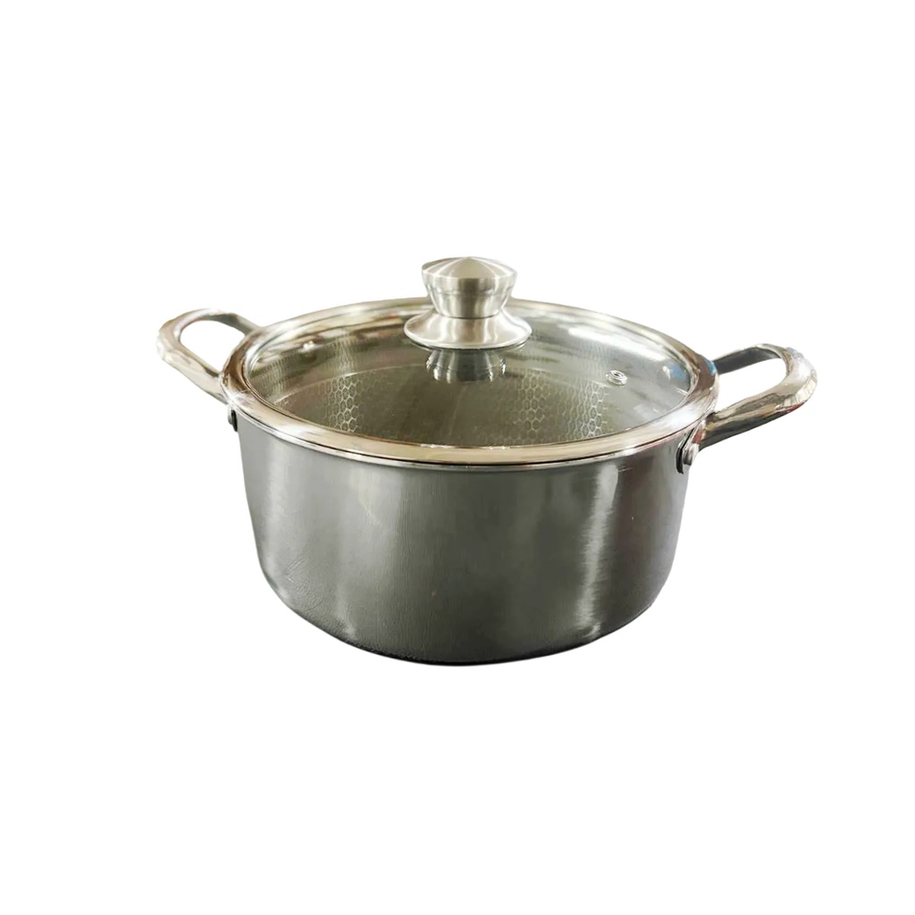 [1043792] 6434-25 S/S HONEYCOMB CASSEROLE 26CM W/LID