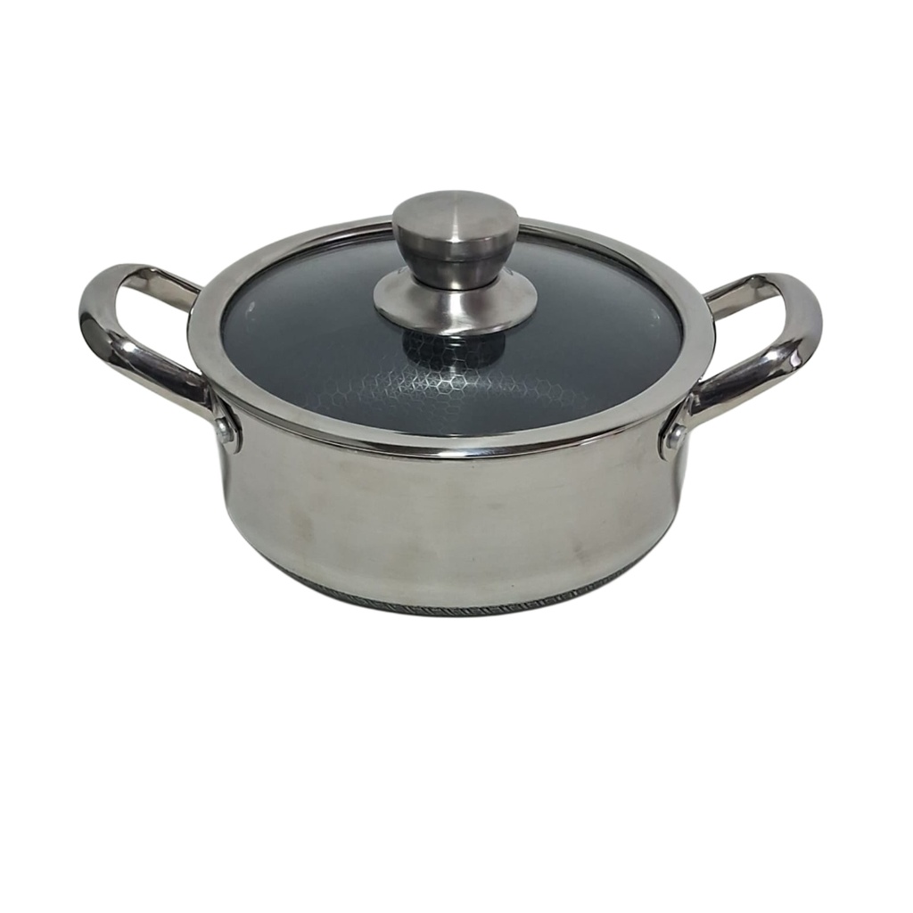 [1044256] 6434-23 S/S HONEYCOMB CASSEROLE 22CM W/LID