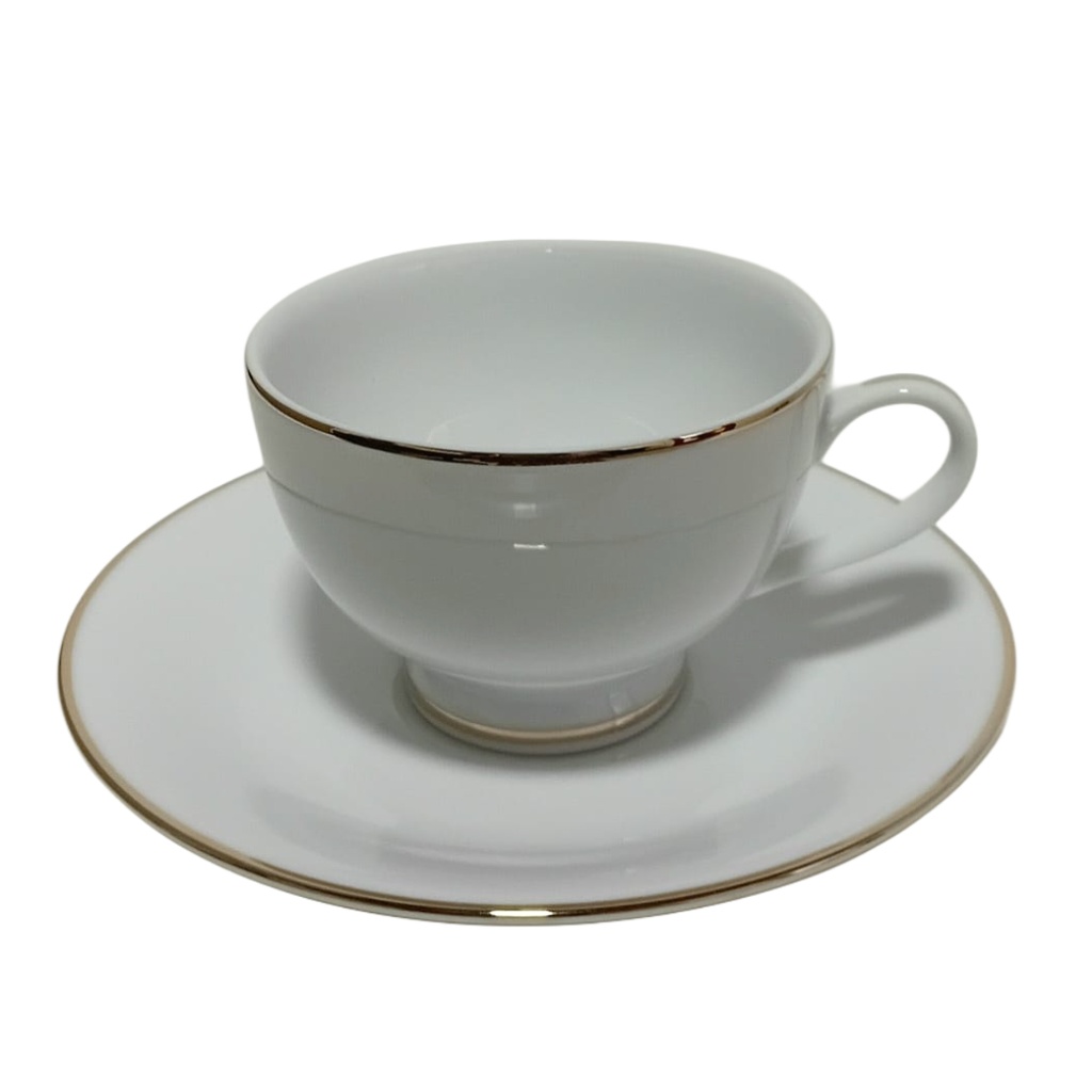 TE012-0-14601-NW-H DANKOTUWA WHITE TEA SET GOLD LINE 12PCS NEW