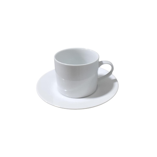 [1012673] 689/687 DANKOTUWA WHITE TEA CUP & SAUCER (HEIGHT: 8CM, CUP DIAMETER: 8CM,SAUCER DIAMETER: 16CM)