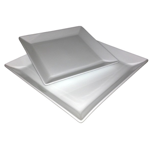 [1013637] 4920 DANKOTUWA SQUARE  WHITE DINNER PLATE 10.5”