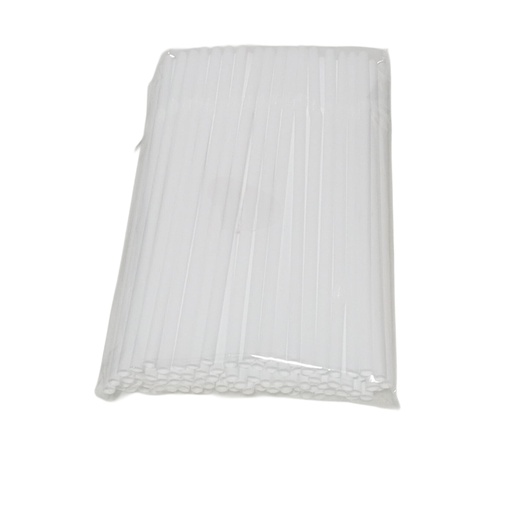 [1021261] STRAW WHITE FLEXIBLE 100PCS