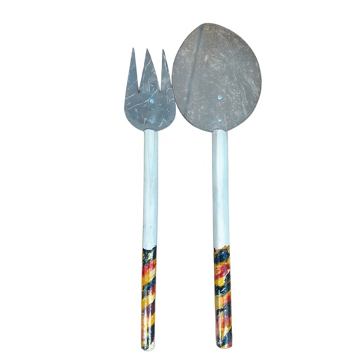 [1022393] SALAD SERVER (BATIK)
spoon length 24.5cm /fork length 22.5cm