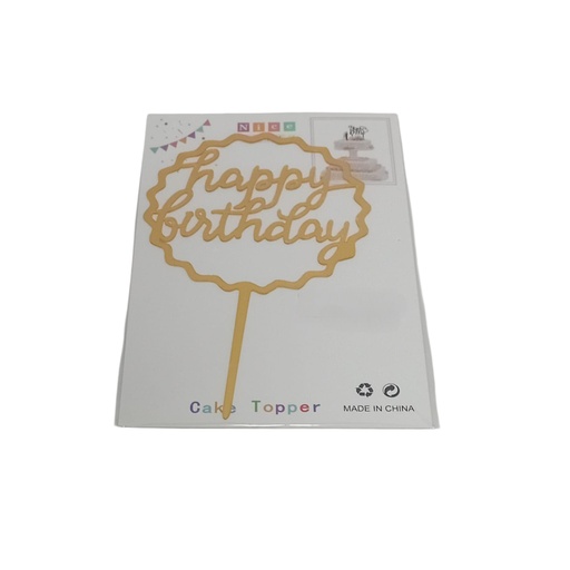 [1025612] HAPPY BIRTHDAY CAKE TOPPER
