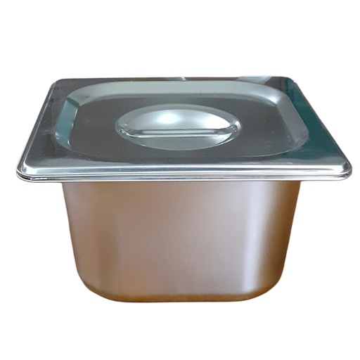 [1028599] 144-16 GN PAN 1/6 4” WITH LID 1/6*10CM 3067 000320 34591-11 ( 000343 34591-22 ) (LENGTH: 17CM, WIDTH: 16CM, HEIGHT: 10CM) 