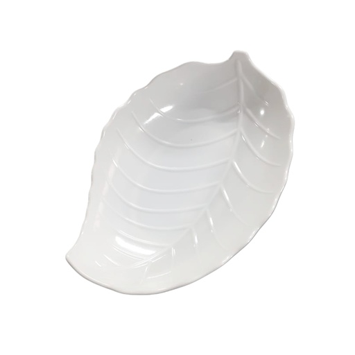 [1032633] 1302200028 10”KL MM LEAF PLATE MD BLACK / WHITE MM