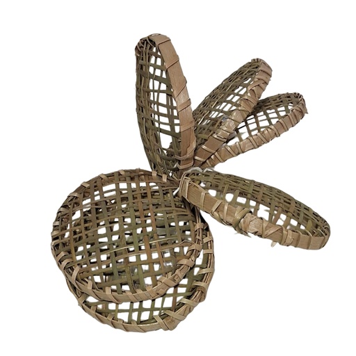 [1033485] CANE STRING HOPPER MAT 6PCS (DIAMETER 13CM)