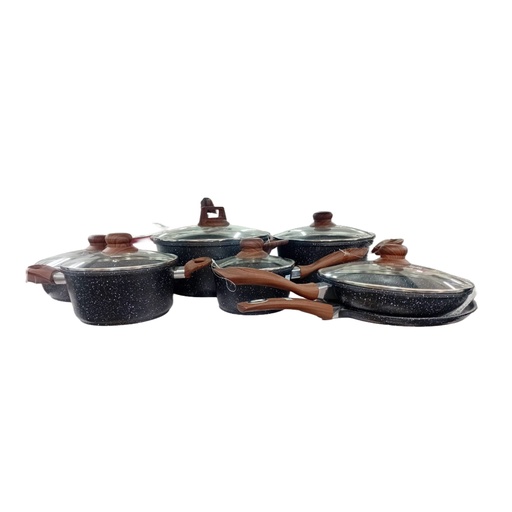 [1036105] GRANITE COOKWARE SET 15PCS (SN-VL-15)