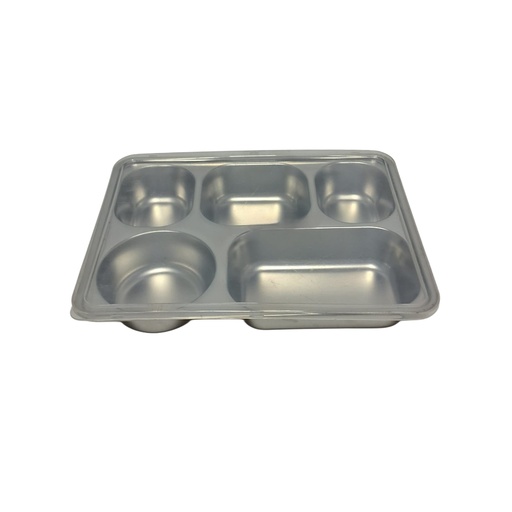 [1036643] 000156 DIVIDED PLATE WITH LID 2 QY-56 (CHN) 000157 3QY-57 LENGTH 11"  WIDTH 9"