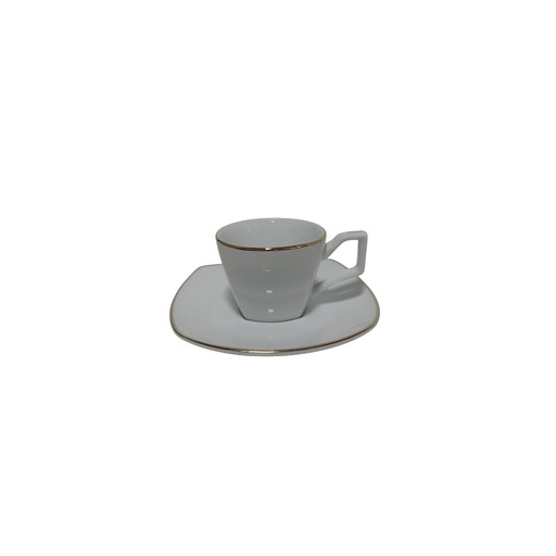 [1039218] 16007 COFFEE SET 12PCS NORITAKE GOLD LINE SQUARE