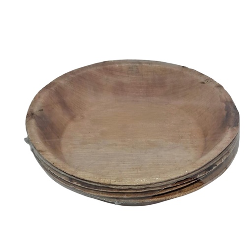 [1039746] ARECANUT LEAF PLATE 7”  RD 6PCS