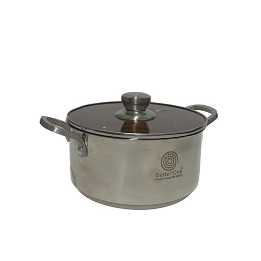 [1041248] 000A43 QY-2473 S/S SAUCE PAN W/GLASS LID 18CM