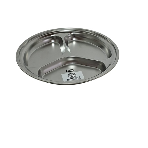 [1041280] 000A37 QY-2457 S/S DIVIDED PLATE RD 26CM