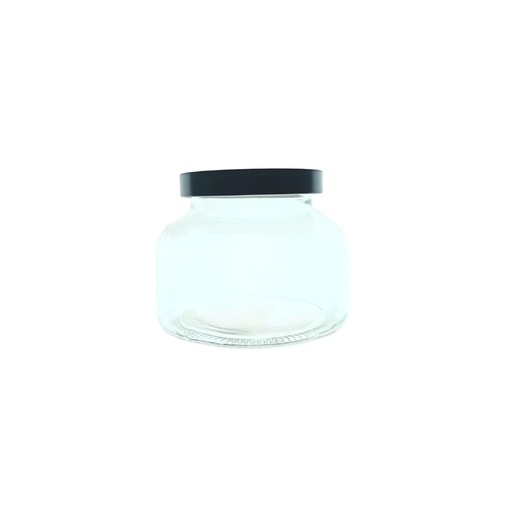 [1041705] 0766-0440 GLASS JAR (HEIGHT 10CM DIAMETER 9CM)