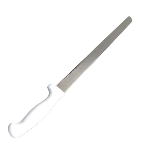 [1042608] BREAD KNIFE 12” WHITE HANDLE SAVOY