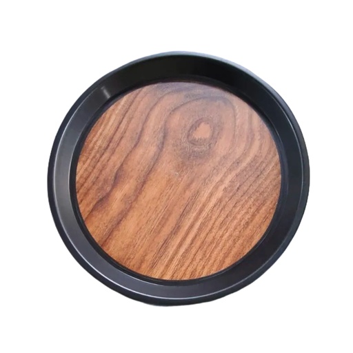 [1043391] TR-467 RD WOODEN GRAIN ANTI SLIP TRAY 1400