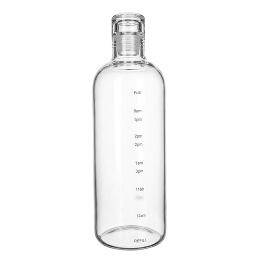 [1043657] 1156-14 GLASS WATER BOTTLE 500ML Height 22CM,Diameter 3.5CM