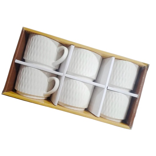 [1043689] 0071-6 CERAMIC CUP 6PCS AST DESIGN