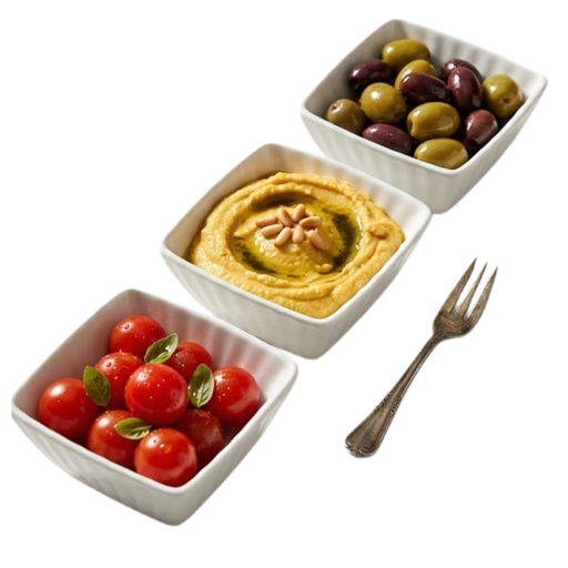 [1043696] 0071-1D CERAMIC SNACK BOWL 3PCS
