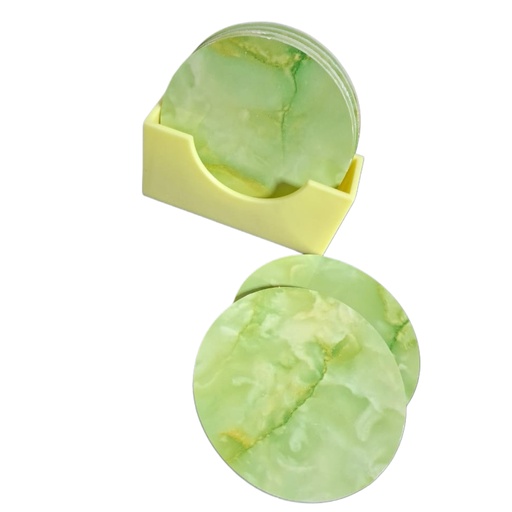 [1043949] 9211-9 TEA COASTER WITH HOLDER 6PCS RD